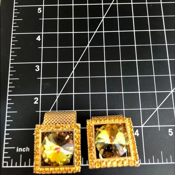 Mens Cufflinks 1960s RARE Heliotrope Austrian Crystal - Picture 6 of 15